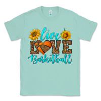 Seafoam live love basketball Classic Tee - HRA Design Shop