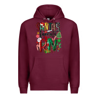 Burgundy santas favorite registered nurse Premium Hoodie - MaliasSmallBusiness