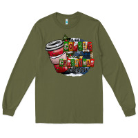 Army Green coffe Long Sleeve Tee - CowhideDigitalArt