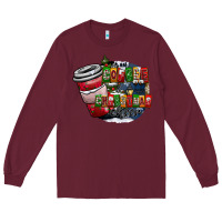 Burgundy coffe Long Sleeve Tee - CowhideDigitalArt