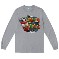 Heather Grey coffe Long Sleeve Tee - CowhideDigitalArt