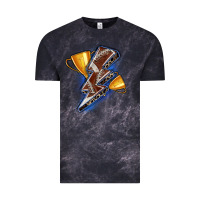 Cloud Black football lightning bolt Vintage Tee - Zillion Design Studio