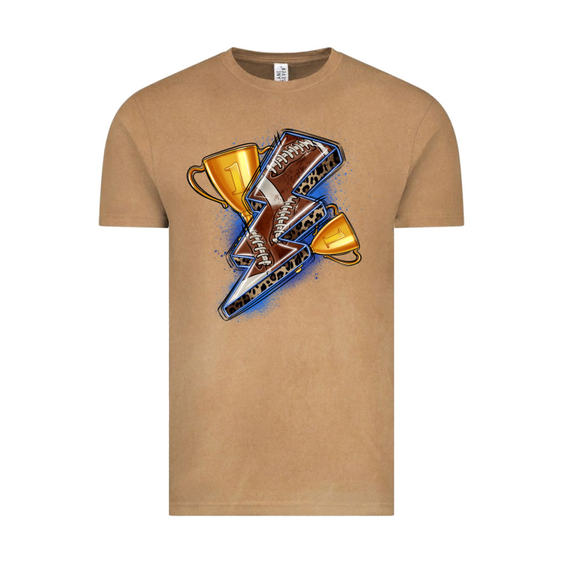 Football Lightning Bolt Vintage Tee by Zillion Design Studio | Teevron