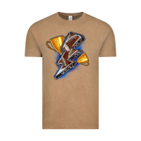 Vintage Coffee football lightning bolt Vintage Tee - Zillion Design Studio