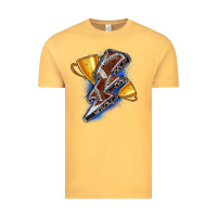 Vintage Mustard football lightning bolt Vintage Tee - Zillion Design Studio
