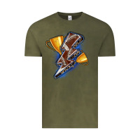 Vintage Olive football lightning bolt Vintage Tee - Zillion Design Studio