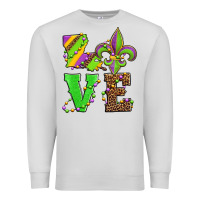 Dove Grey love mardi gras Premium Sweatshirt - Jasminsmagicworld