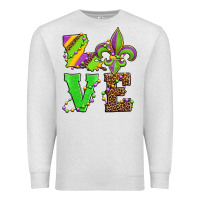 Oatmeal Heather love mardi gras Premium Sweatshirt - Jasminsmagicworld