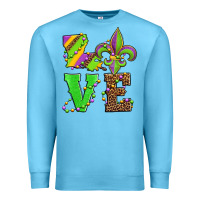 Ocean Blue love mardi gras Premium Sweatshirt - Jasminsmagicworld