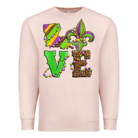 Pale Pink love mardi gras Premium Sweatshirt - Jasminsmagicworld
