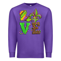 Purple love mardi gras Premium Sweatshirt - Jasminsmagicworld
