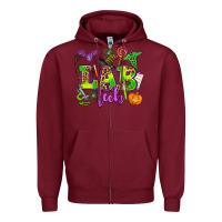Burgundy lab tech halloween Zipper Hoodie - AdoDesignShop