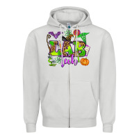 Dove Grey lab tech halloween Zipper Hoodie - AdoDesignShop