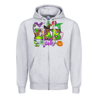 Heather Grey lab tech halloween Zipper Hoodie - AdoDesignShop