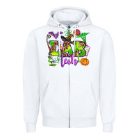 White lab tech halloween Zipper Hoodie - AdoDesignShop
