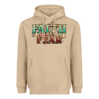 Mushroom faith over fear cross Heavyweight Hoodie - NancyCooperArtShop