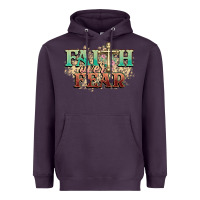 Plum faith over fear cross Heavyweight Hoodie - NancyCooperArtShop