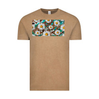 Vintage Coffee leopard daisy Vintage Tee - RanaPortraitStore