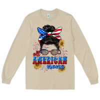 Mushroom All American Nana 4th of July Long Sleeve Tee - CowGirlArtShop