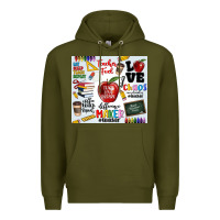 Army Green teacher Premium Hoodie - MaliasSmallBusiness