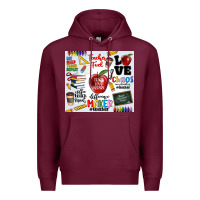 Burgundy teacher Premium Hoodie - MaliasSmallBusiness