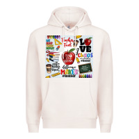 Pale Pink teacher Premium Hoodie - MaliasSmallBusiness