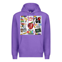 Purple teacher Premium Hoodie - MaliasSmallBusiness