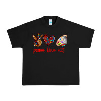 Black peace love art Urban Heavy Tee - texasbilliewilder