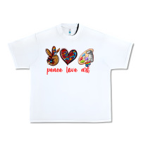 White peace love art Urban Heavy Tee - texasbilliewilder