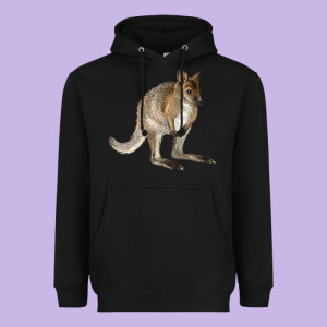 Hand Drawn Wallaby Animal Heavyweight Hoodie Designed By Lillyallendesigns