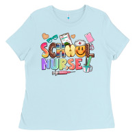 Baby Blue school nurse Ladies Tee - AdoDesignShop