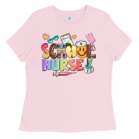 Bubblegum Pink school nurse Ladies Tee - AdoDesignShop