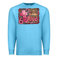 Ocean Blue let all that you do be done in love Premium Sweatshirt - Jasminsmagicworld