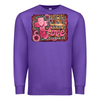 Purple let all that you do be done in love Premium Sweatshirt - Jasminsmagicworld