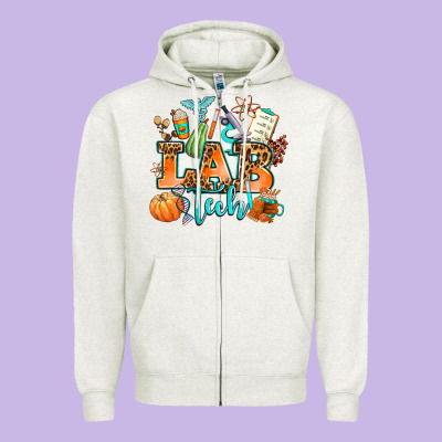 Lab Tech Fall Zipper Hoodie Designed By Adodesignshop