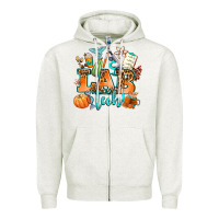 Oatmeal Heather lab tech fall Zipper Hoodie - AdoDesignShop