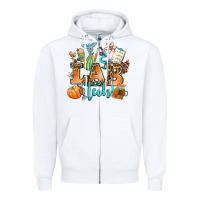 White lab tech fall Zipper Hoodie - AdoDesignShop