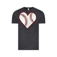 Vintage Black baseball heart Vintage Tee - texasbilliewilder