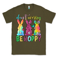 Army Green Don't worry be hoppy Easter Day Classic Tee - Neo Western