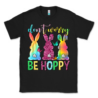 Black Don't worry be hoppy Easter Day Classic Tee - Neo Western