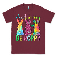 Burgundy Don't worry be hoppy Easter Day Classic Tee - Neo Western