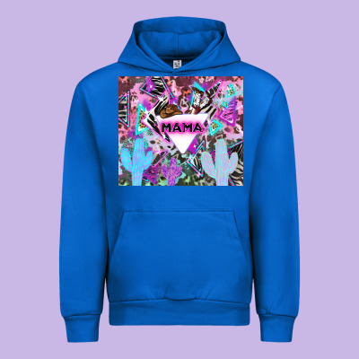 Mama Cowboy Western Animal Pattern Neon Urban Hoodie Designed By Lillyallendesigns