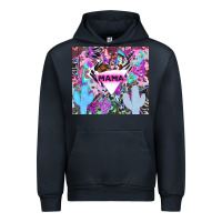 Navy mama cowboy western animal pattern neon Urban Hoodie - LillyAllenDesigns