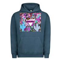 Pigment Midnight Navy mama cowboy western animal pattern neon Urban Hoodie - LillyAllenDesigns