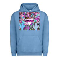 Pigment Pebble Blue mama cowboy western animal pattern neon Urban Hoodie - LillyAllenDesigns