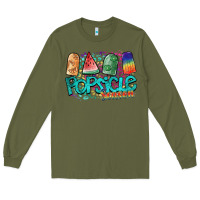Army Green popsicle season Long Sleeve Tee - SublimationCraftShop