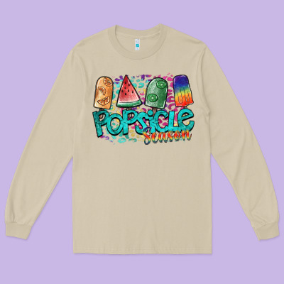 Popsicle Season Long Sleeve Tee Designed By Sublimationcraftshop