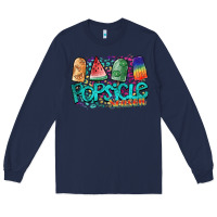 Navy popsicle season Long Sleeve Tee - SublimationCraftShop