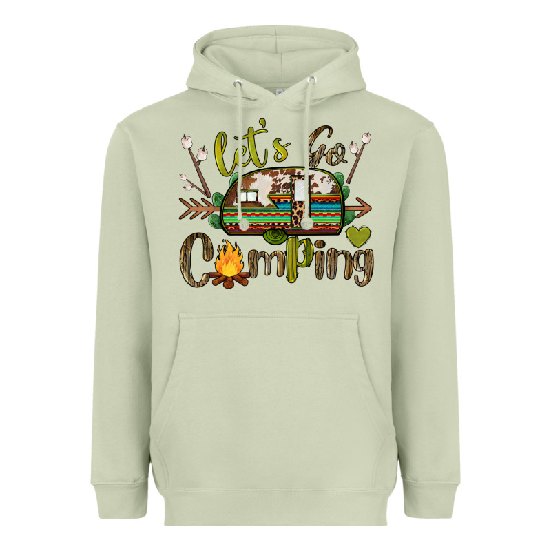 Let's Go Camping Heavyweight Hoodie by BarkalooDesign | Teevron