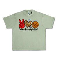 Oil Green peace love basketball Urban Heavy Tee - Zillion Design Studio
